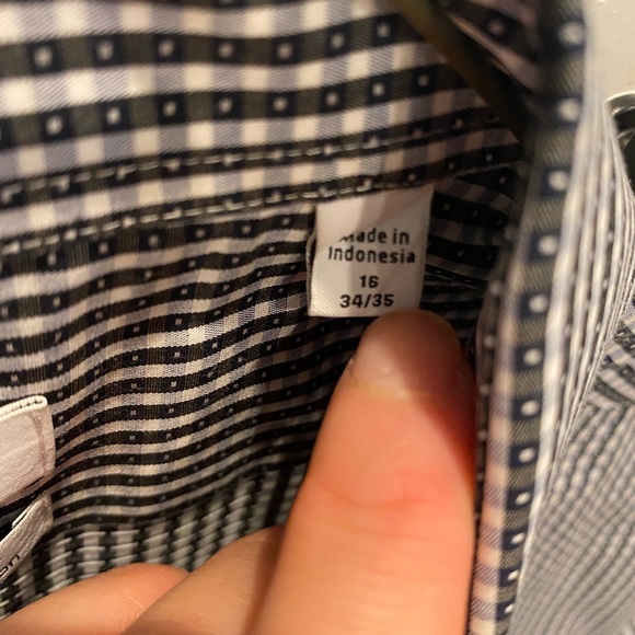 Calvin Klein Slim fit Non Iron Button Down Dress Shirt RN 36543 Size 16 - Picture 5 of 5